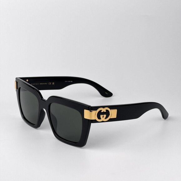Gucci GG1689S Sunglasses – Black Square Frame Grey Lenses  display picture 2